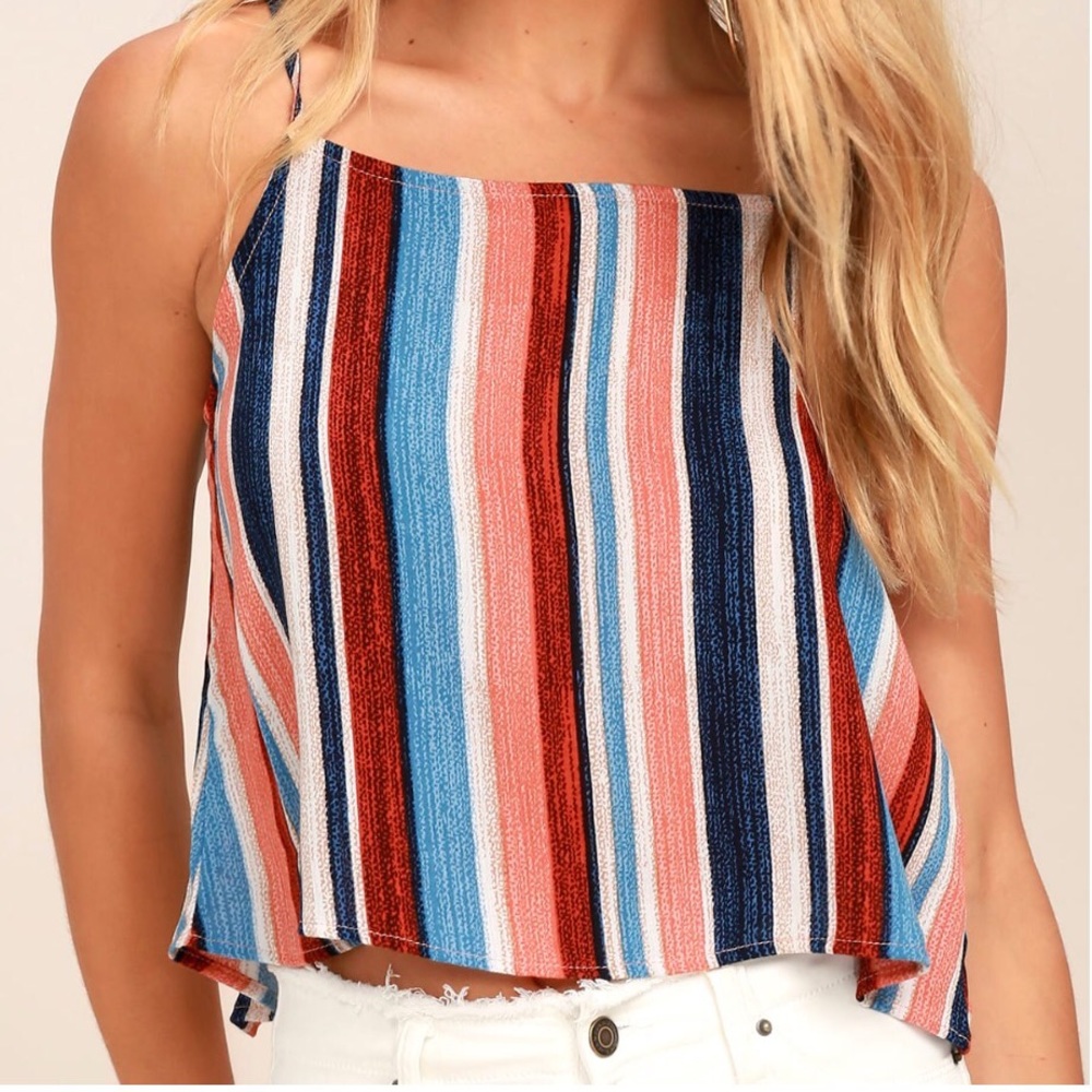Lulu’s Striped Crop Top